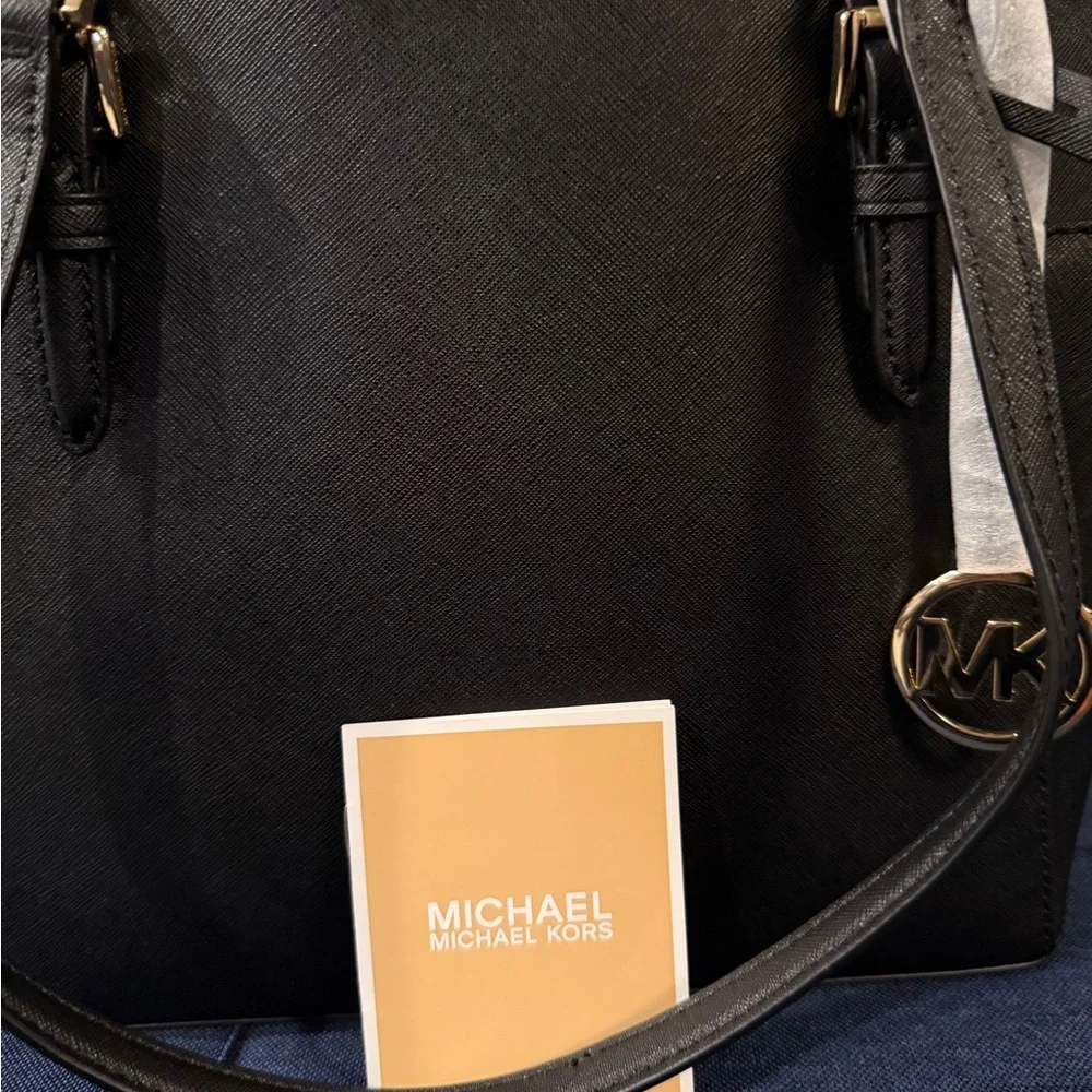 Michael Kors Black Charlotte Tote Bag NWT